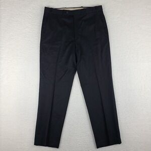 JB Britches Pants Mens 34x30‎ Black Torino Worsted Wool Trousers Dress Slacks